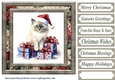 Framed Christmas kitty card front 7