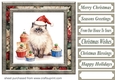Framed Christmas kitty card front 18
