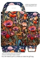 Embroidered poppies gift bag 4