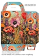 Embroidered poppies gift bag 12