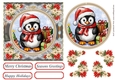 Faux Cross stitch Christmas card front 2