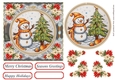 Faux Cross stitch Christmas card front 5