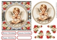 Faux Cross stitch Christmas card front 9