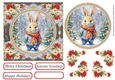Faux Cross stitch Christmas card front 13