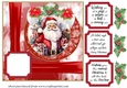 Red Christmas Santa card front 2