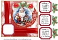 Red Christmas Santa card front 3