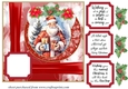 Red Christmas Santa card front 4