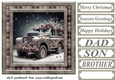 Christmas Land Rover card front 2