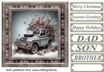 Christmas Land Rover card front 3