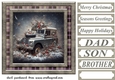 Christmas Land Rover card front 4