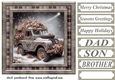Christmas Land Rover card front 5