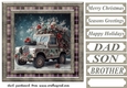Christmas Land Rover card front 6