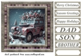 Christmas Land Rover card front 7