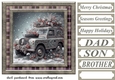 Christmas Land Rover card front 8