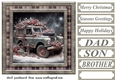 Christmas Land Rover card front 9