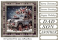 Christmas Land Rover card front 10