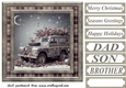 Christmas Land Rover card front 12