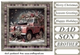 Christmas Land Rover card front 14