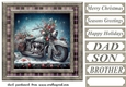 Christmas motorbike card front 2