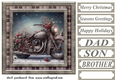 Christmas motorbike card front 3