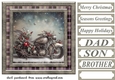 Christmas motorbike card front 4