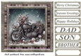Christmas motorbike card front 8