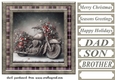 Christmas motorbike card front 12