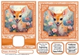 5x7 and 6x6 aprox Orange deer card fronts