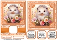 5x7 and 6x6 aprox Orange hedgehog card fronts