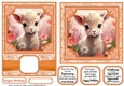 5x7 and 6x6 aprox Orange lamb card fronts