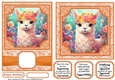 5x7 and 6x6 aprox Orange llama card fronts