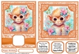 5x7 and 6x6 aprox Orange monkey card fronts