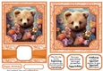 5x7 and 6x6 aprox Orange bear card fronts