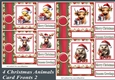 4 Christmas animal card front kit 2