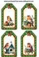 4 Christmas robin tag toppers 2
