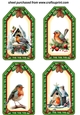 4 Christmas robin tag toppers 3