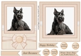 Peach 5x7 and 6x6 aprox Scottish terrier card fronts 4