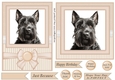 Peach 5x7 and 6x6 aprox Scottish terrier card fronts 5