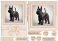 Peach 5x7 and 6x6 aprox Scottish terrier card fronts 6