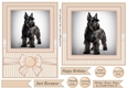 Peach 5x7 and 6x6 aprox Scottish terrier card fronts 7