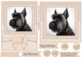 Peach 5x7 and 6x6 aprox Scottish terrier card fronts 9