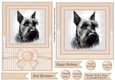 Peach 5x7 and 6x6 aprox Scottish terrier card fronts 10