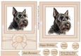 Peach 5x7 and 6x6 aprox Scottish terrier card fronts 11