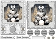 5x7 and 6x6 Grey and black baubles card fronts 6