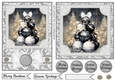 5x7 and 6x6 Grey and black baubles card fronts 7