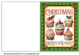 Christmas calories cut and fold card 