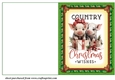 Country Christmas cut and fold card 