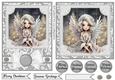 5x7 and 6x6 Aprox Silver Christmas angel card fronts 4