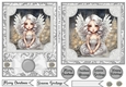 5x7 and 6x6 Aprox Silver Christmas angel card fronts 5