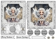 5x7 and 6x6 Aprox Silver Christmas angel card fronts 8